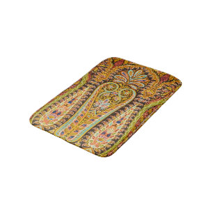 Antique Colourful Floral Pattern Bath Mat