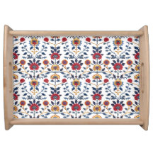 Antique Colourful Indian Floral Motif Pattern