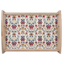 Antique Colourful Indian Floral Motif Pattern