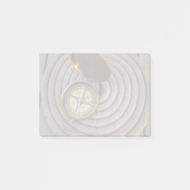 Antique Compass On Sailboat Deck Post-it Notes (Front)
