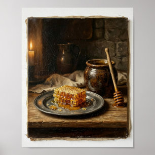 Antique Copper Kettle Honeycomb Hearth II Poster