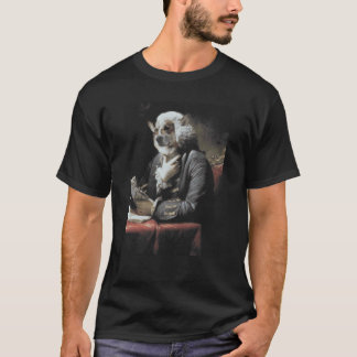 Antique Corgi painting The Literat happy dogs read T-Shirt