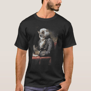 Antique Corgi painting The Literat happy dogs read T-Shirt