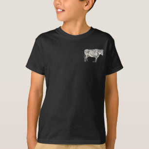 Antique Cow Skeleton Bones Fun T-Shirt