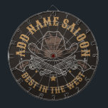 Antique Cowboy Guns ADD NAME Old Wild West Saloon Dartboard<br><div class="desc">Antique Cowboy Guns ADD NAME Old Wild West Saloon - Customise with your Name or Custom Text! *Expanded License PO 8/28/23*</div>