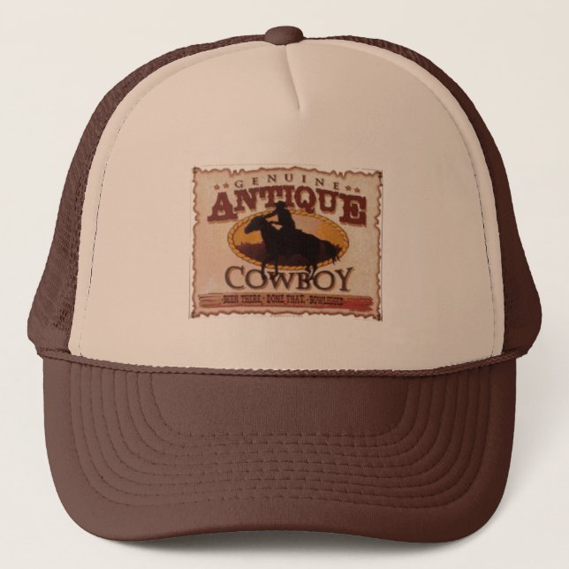 Antique Cowboy Trucker Hat (Front)