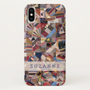 Antique Crazy Quilt Patchwork iPhone X Case