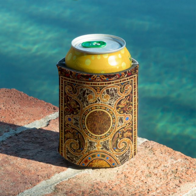 Antique Decorative Italian Gemstone Pattern Can Cooler (In Situ Pool)