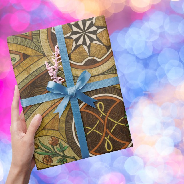 Antique Decorative Wooden Print Wrapping Paper (Creator Uploaded)