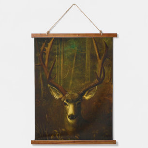 Antique Deer Stag Still Life Painting Hanging Tapestry