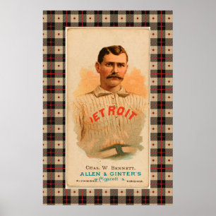 Antique Detroit Baseball Poster