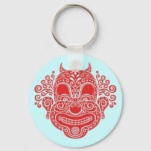 Antique Devil Clown Key Ring