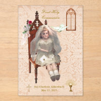 Antique Doll First Communion Acrylic Keepsake