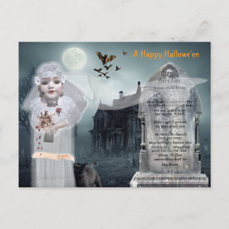 Antique Doll Ghost Bride Postcard