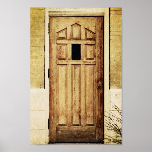 Antique door architecture Photograph Art Photo Poster (Front)