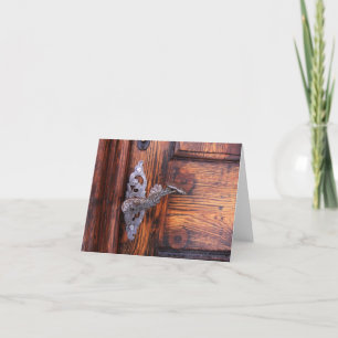 Antique Doorhandle Old Doorway Blank Notecards