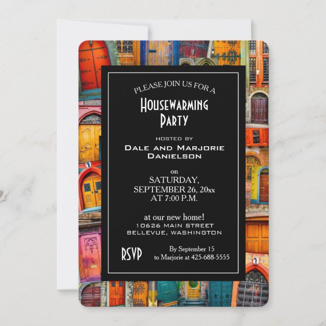 Antique Doors Housewarming Party Invitation (Front)
