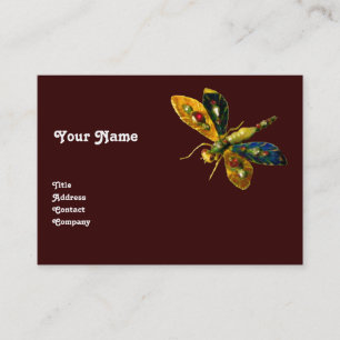 ANTIQUE DRAGONFLY JEWEL ,Red Business Card
