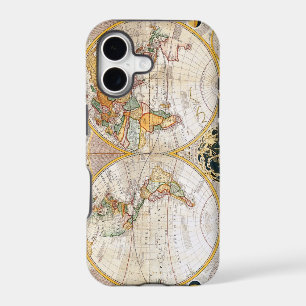 Antique Dual Hemisphere World Map