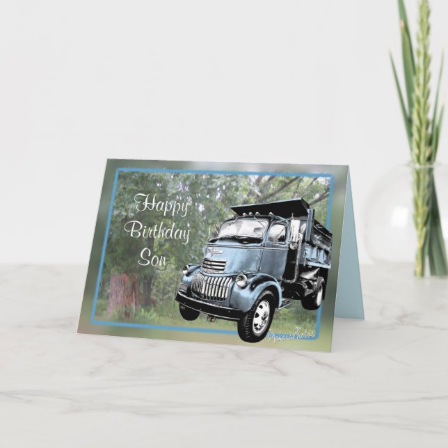 Antique Dump Truck-customise any occasion Card (Front)