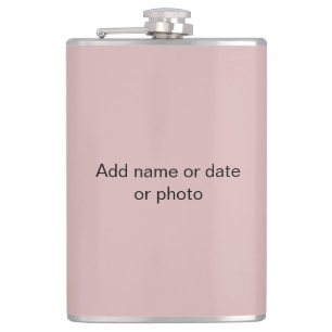 Antique Dusky Rose Pastel Hip Flask
