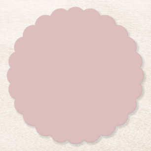 Antique Dusky Rose Pastel Paper Coaster