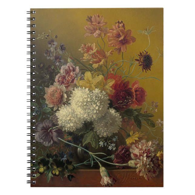 Antique Dutch Master Floral Georgius van Os 1820  Notebook (Front)