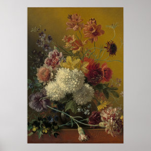 Antique Dutch Master Floral Georgius van Os 1820 Poster