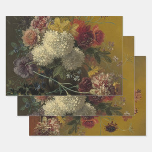 Antique Dutch Master Floral Georgius van Os 1820  Wrapping Paper Sheet