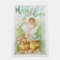 Antique Easter Post Card Victorian Girl Towel
