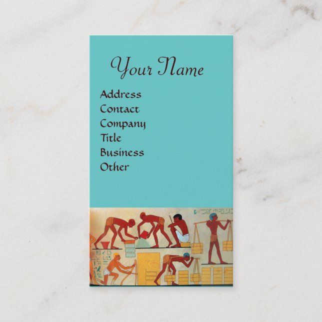 ANTIQUE EGYPT ARCHITECTURAL CONSTRUCTION BUSINESS CARD (Front)