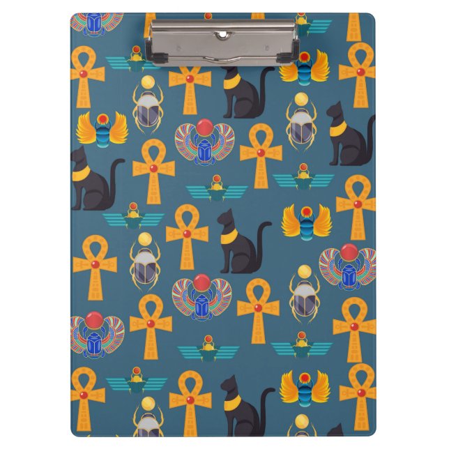 Antique Egypt Pattern, Hieroglyphics digital paper Clipboard (Front)