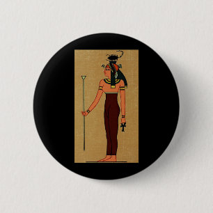 Antique Egyptian Goddess Serqet 6 Cm Round Badge