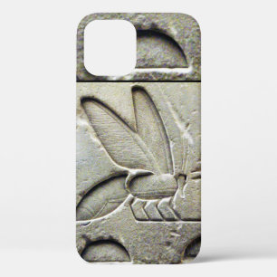 ANTIQUE EGYPTIAN HONEY BEE BEEKEEPER Black White iPhone 12 Case