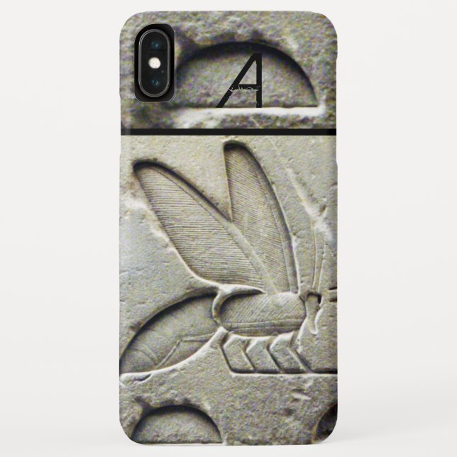 ANTIQUE EGYPTIAN HONEY BEE BEEKEEPER MONOGRAM Case-Mate iPhone CASE (Back)