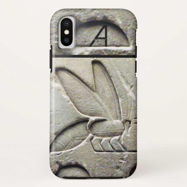 ANTIQUE EGYPTIAN HONEY BEE BEEKEEPER MONOGRAM Case-Mate iPhone CASE (Back)