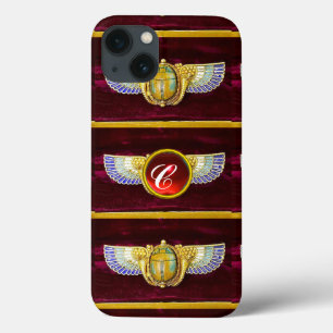 ANTIQUE EGYPTIAN WINGED SCARAB /CORNUCOPIA JEWEL iPhone 13 CASE