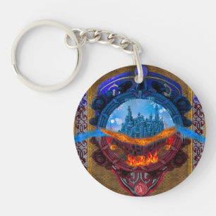 Antique Enchanted Fantasy Fairytale Book I Key Ring