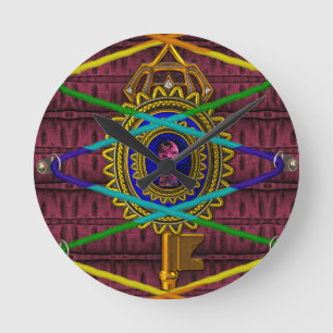 Antique Enchanted Fantasy Fairytale Book II Round Clock