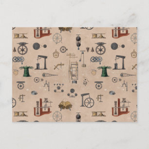 Antique Engineering Mechanical Scientific Pattern Postcard
