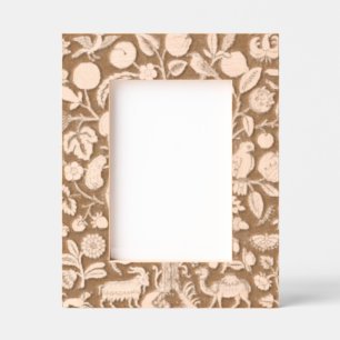 Antique English Needlepoint Tree of Life & Unicorn Etched Frames