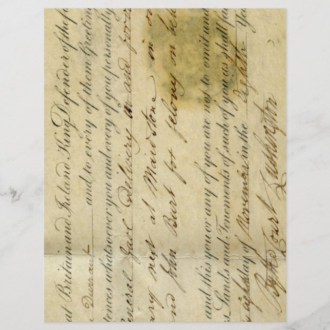 Antique Ephemera Scrapbook Paper (Front)