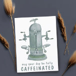 Antique Espresso Machine Coffee CUSTOMIZE IT Funny Postcard<br><div class="desc">Customisable greeting postcard. Add or edit your own text on the front for a different use.
Check my shop for more card designs!</div>