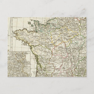 Antique European Map Postcard