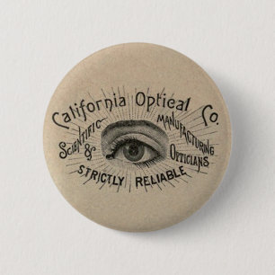Antique eye advertising 6 cm round badge