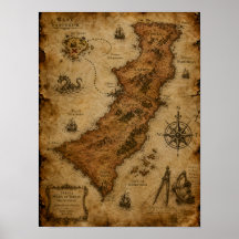Antique Fantasy Map — Karnor and Draegar
