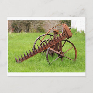 Antique Farm Equipment Postcard