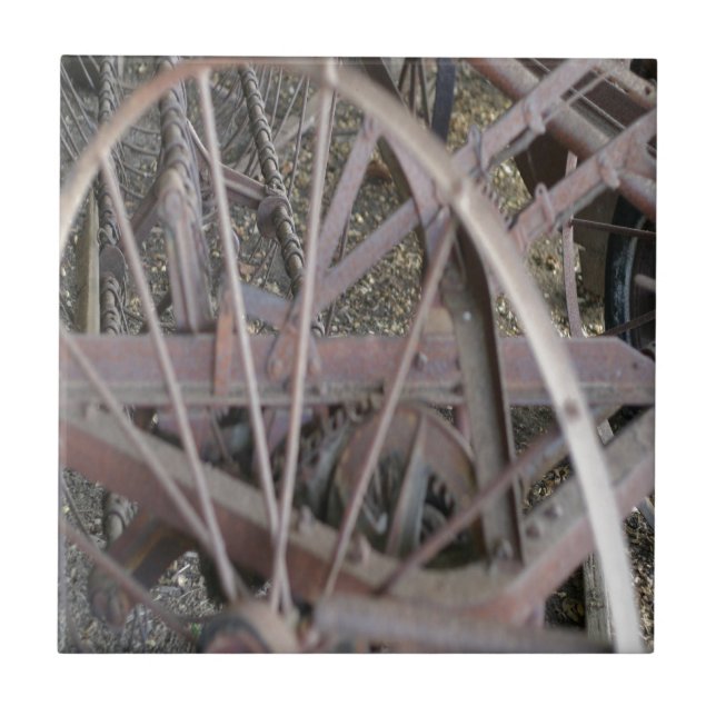 Antique Farm tools Tile (Front)