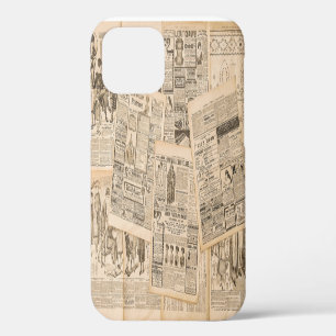 Antique Fashion: Newspaper Advertising Pages iPhone 12 Case