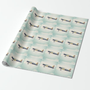 Antique Fighter Aeroplane Wrapping Paper